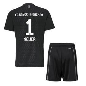 Camisolas FC Bayern de Munique Manuel Neuer 1 Guarda Redes Criança 1º Equipamento Principal 2023-24 Manga Curta
